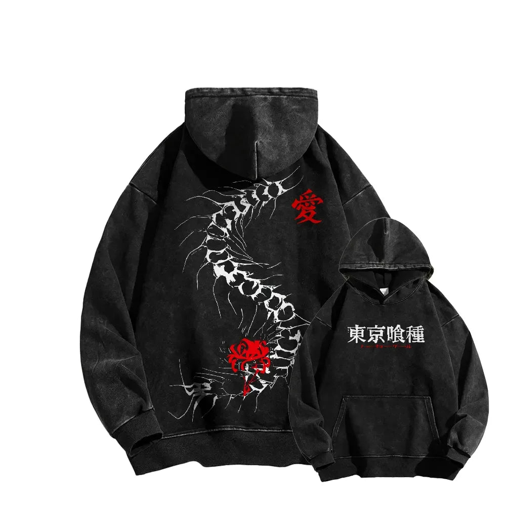 Chinese Snake Graphic Hoodie