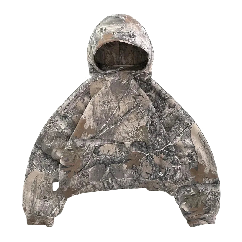 Camo Mesh Graphic Hoodie